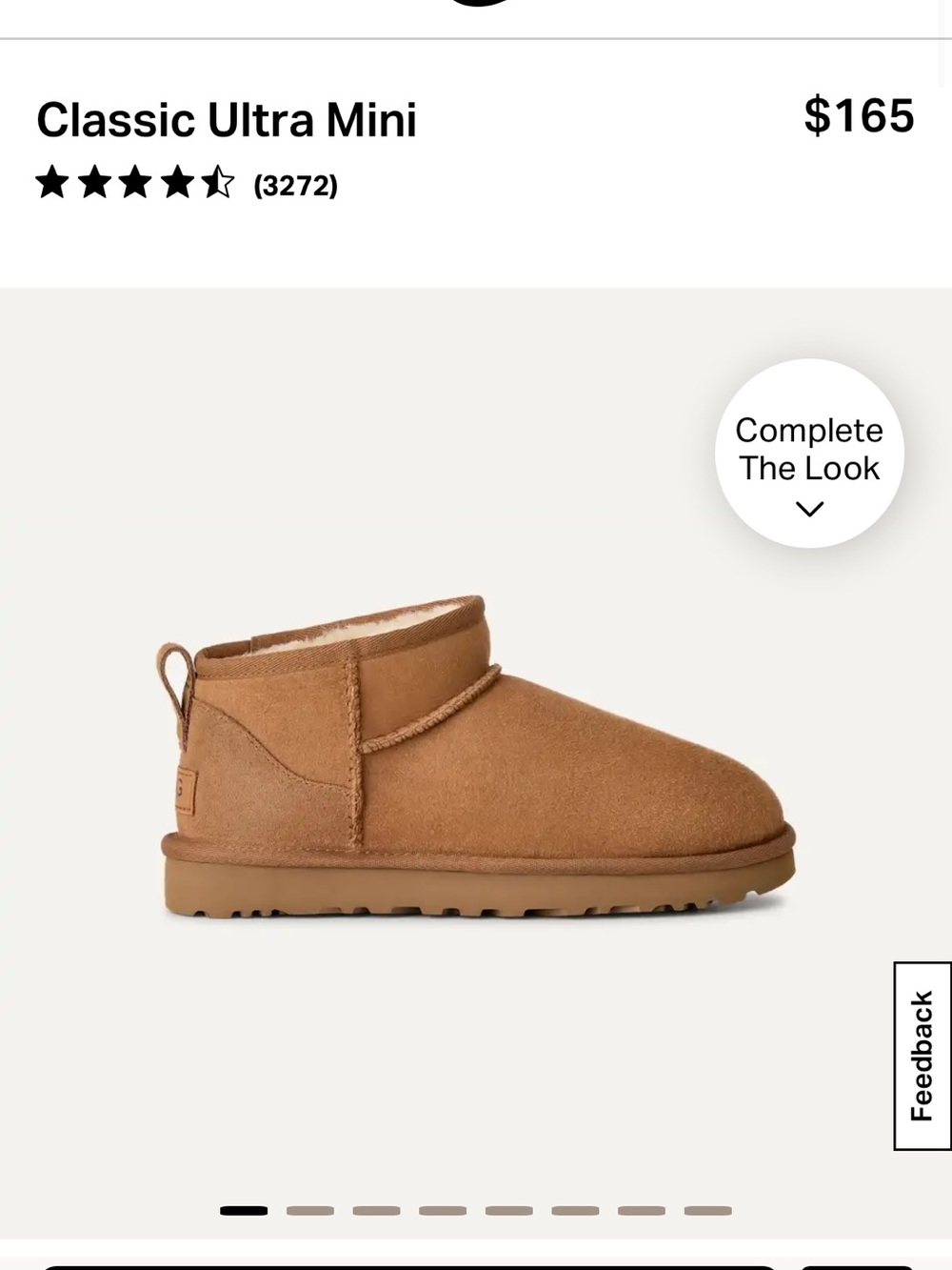 UGG Women’s Classic Ultra Mini Chestnut Suede Slip-On Slippers